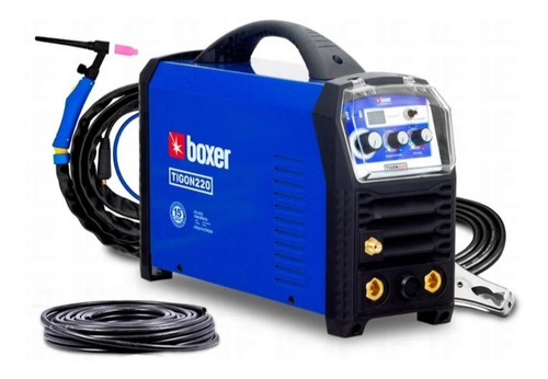Máquina de solda inverter Boxer Tigon 220 azul 220V