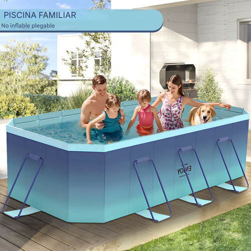 Piscina Grande Rectangular Para Exteriores Portátil De 3m