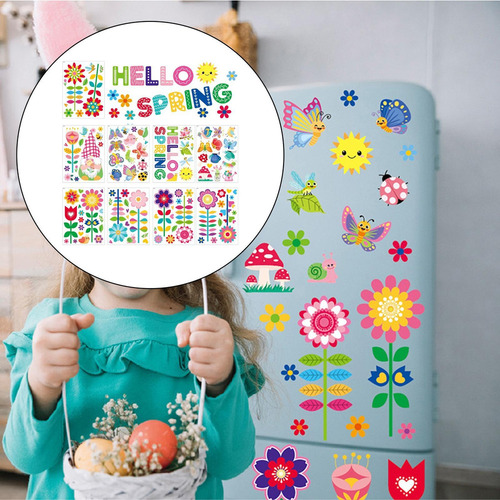 9 Pegatinas De Pared De Primavera, Pegatinas Decorativas