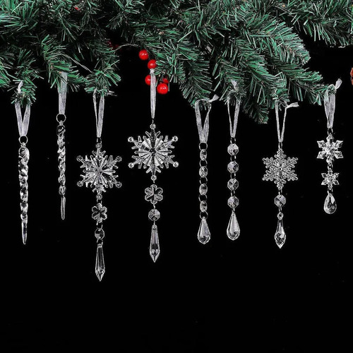 18 Adornos Colgantes De Navidad En Forma De Nieve