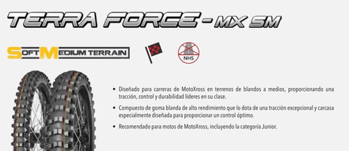 Cubierta 110/90-19 Mitas Motocross Terra Force Mx Sm Soft