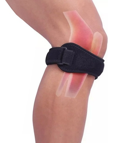 Cinta Rotuliana Premium Para Rodilla Color Negro Talle Unico