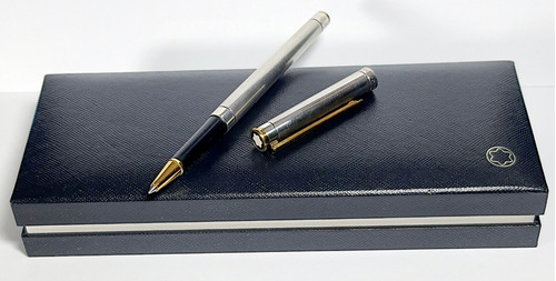 Original Pluma Fineliner Montblanc Noblesse Plata Chapa Oro