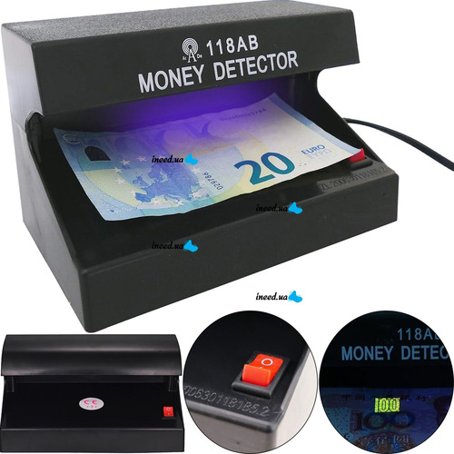 Detector Billetes Falso Pesos Dolares Reales Ad-118ab