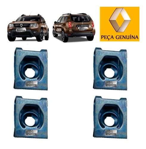 Kit Porca Chapa Fixaçao Parabarro Duster 2015 7703046143