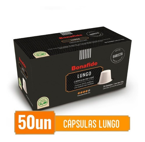 Bonafide Cápsulas De Café - Lungo 100% Compostables 50und