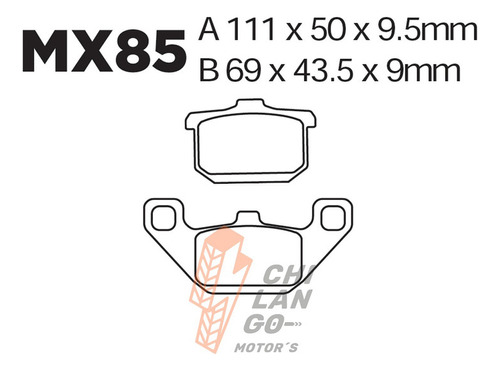 Balatas Del. Izq. Kawasaki Gtr 1000 (zg 1000 A1-7) 86-93