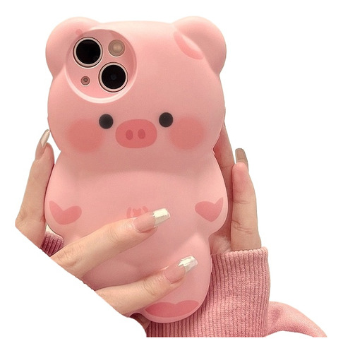 Cute Three-dimensional Pig Phone Case Suitable For Iphone14