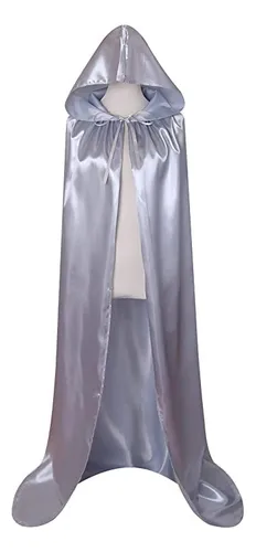 Disfraces De Capa Con Capucha De Halloween Plateada Talla M