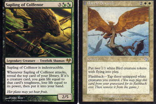 Cartas Magic Sapling Of Colfenor & Battle Sereech