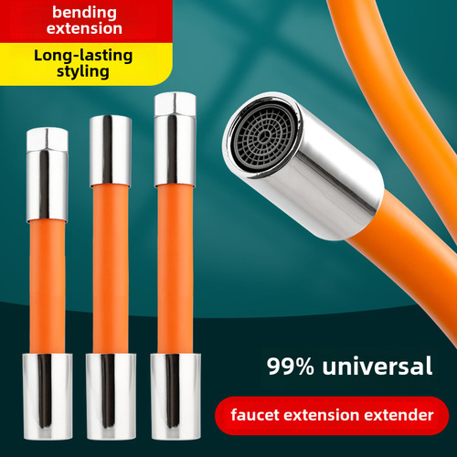 Extensión Flexible Para Grifo Universal Tipo 20 Naranja