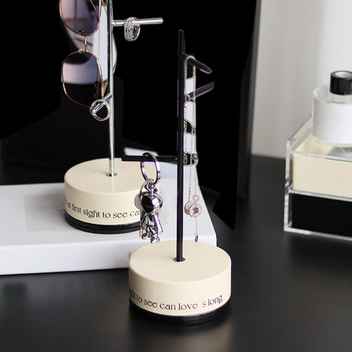 Soporte Giratorio De Mesa Para Joyería, Organizador Negro