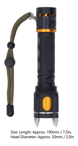 Linterna De Exterior Recargable Led De Defensa Personal Supe