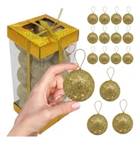 Comprar Set X16 Bolas Navideñas Caja Regalo Navidad Arbolito Deco 