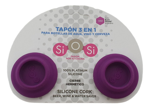 Tapon Silicona 3 En1 Silicosas Pack X 2u - No Full