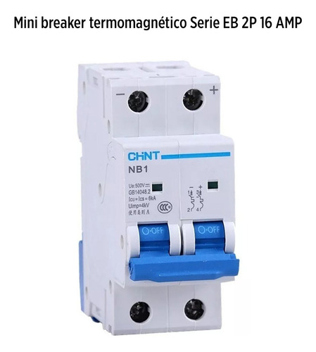 Minibreaker 16amp Dos Polos Chint Termomagnetico