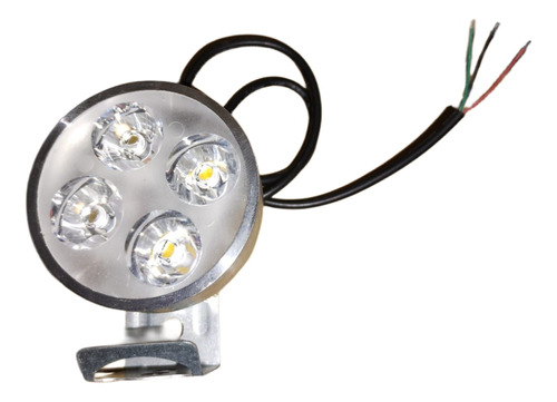 Faro Auxiliar 4 Leds 12v 4w Luz Fija Y Estrobo Motocicleta