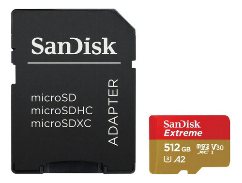 Tarjeta De Memoria 512gb Microsd Extreme 190 Mb/s Sandisk