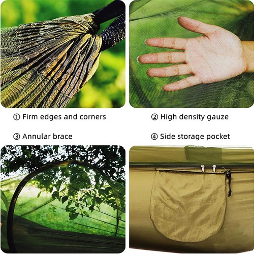 Hamaca Portátil Para Acampar Con Mosquitera