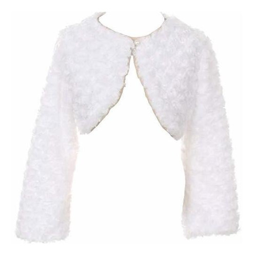 Little Girls Fluffy Swirl De Piel Sintética Bolero Chamarra 