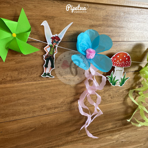 Guirnalda 1 Metro Colgante Deco Tinkerbell Hada Campanita