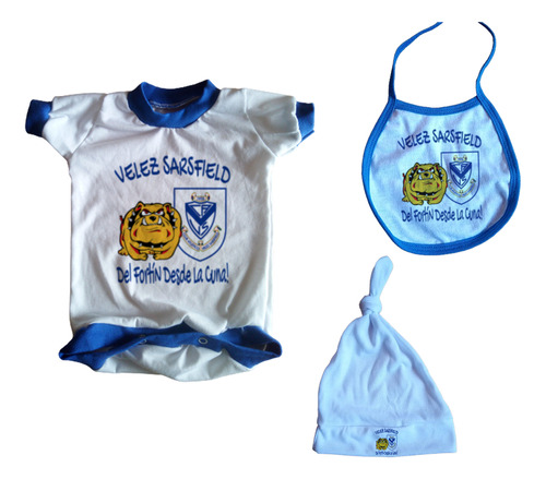 Ajuar Bebe X3 Prendas Velez Sarsfield Varios Modelos