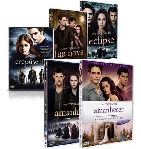 Coleção Completa A Saga Crepúsculo Edição Limitada 9 Dvds