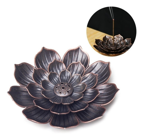 Quemador De Incienso Flor De Loto Doble Metal Portainciensos | Meses sin intereses Quemador De Incienso Flor De Loto Doble Metal Portainciensos | Meses sin intereses