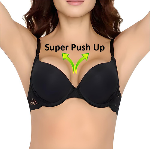 Bra Doble Pushup Aumenta 2 A 3 Tallas Linea De Lujo + Regalo