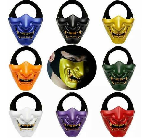Mascara Samurai Cosplay Mask Samurai Media Cara . Disponible