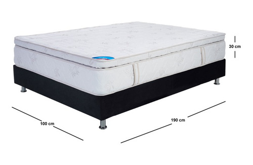 Imagen 3 de 5 de Combo Spring: Colchón Sencillo Ortorelax Vital 100 X 190 Cm