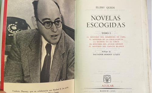 Ellery Queen Novelas Escogidas / Aguilar 1962 2 Tomos   A2