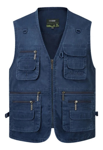 Chaleco De Mezclilla Para Hombre Viejo, De Algodón, Talla Su