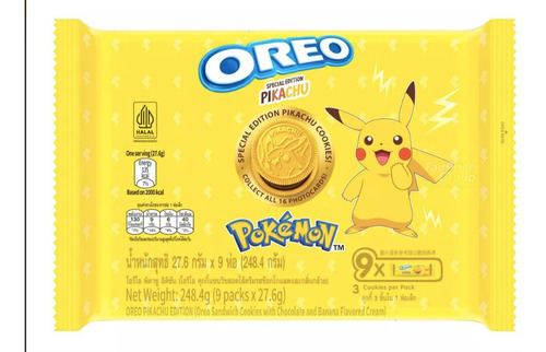 Oreo Pikachu Pokemon Edición Especial + Carta Colección 