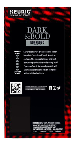 Cápsulas De Café Espresso Oscuro 24 Unidades Compatibles Keu