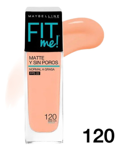 Base Maquillaje Maybelline Fit Me Matte120 Classic Ivory