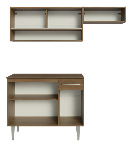 Cocina Integral Completa Modular Madesa Emilly 165cm Marrón 02