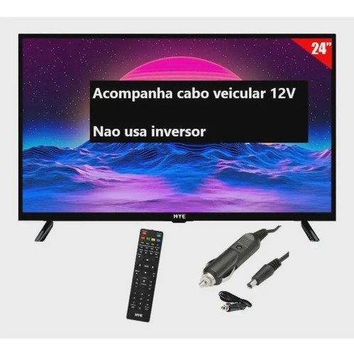 Imagem 1 de 6 de Tv 12v 24 Polegadas Barco Lancha Carreta Van Envio Imediato