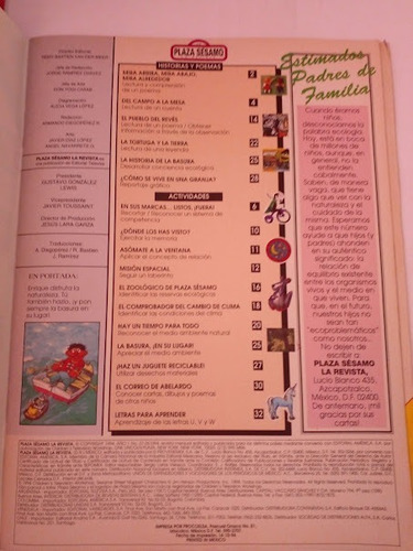 Revista Plaza Sesamo No 7 Año 1 (Usado)