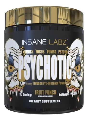 Pre Entreno Psychotic Insane Labz Suplemento En Polvo 35 Ser