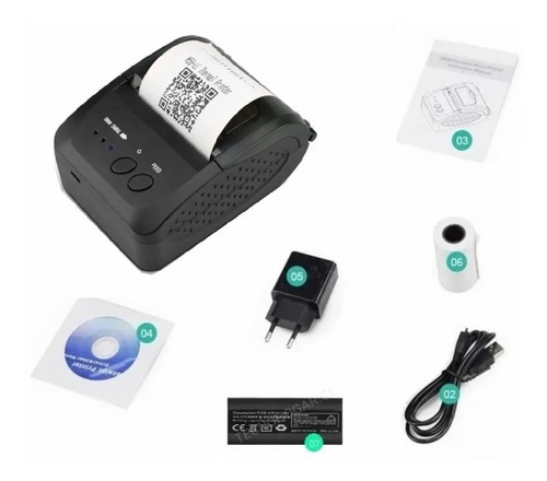 Impresora Bluetooth Mini Con Batatia (incluida) O Corriente