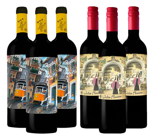 Kit 3 Vinho Tinto Júlia Florista E 3 Porta 6 Tinto 750ml