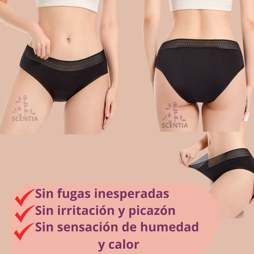 2 Calzón Menstrual,antifugas Postparto, Bragas Dama,algodon
