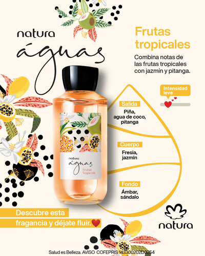 Natura Agua De Frutas Tropicales 150 Ml Perfume Dama Mujer