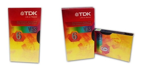 Cassette Tdk Virgen Vhs-t120 6 Horas Nuevos En Caja Sellados