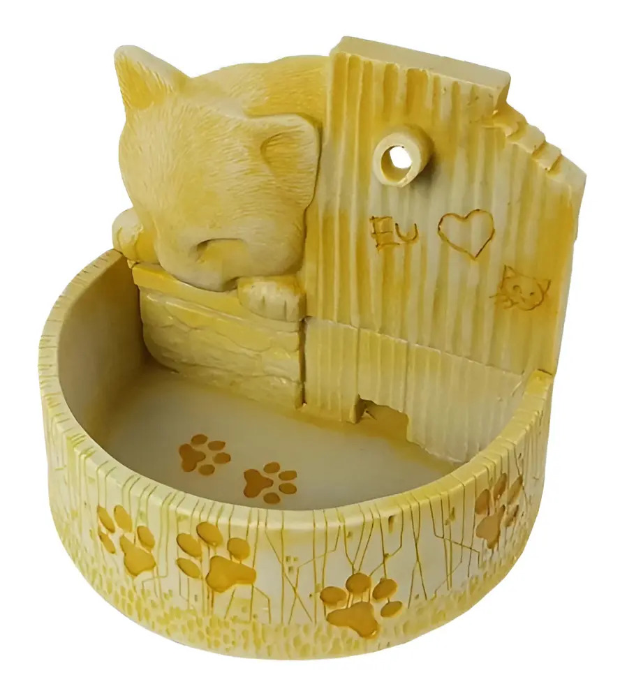 Bebedouro Para Gato Fonte Agua Shop Everest Amarelo Bivolt