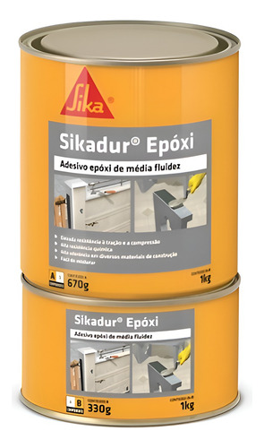 Adesivo Epóxi Sikadur Epóxi (lata 1 Kg) - Sika