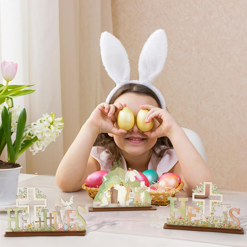 Chunful 4 Piezas De Decoració De Mesa De Pascua Contoxto En