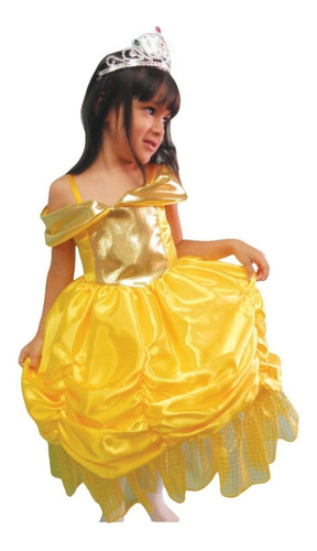 Disfraz Vestido Princesa Bella Bebe Niñas Carnaval