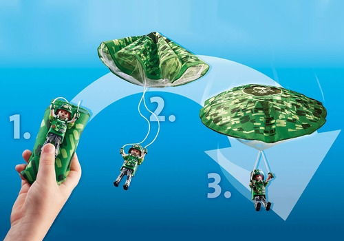 Playmobil 70569 Helicoptero Policia Persecucion Paracaidas